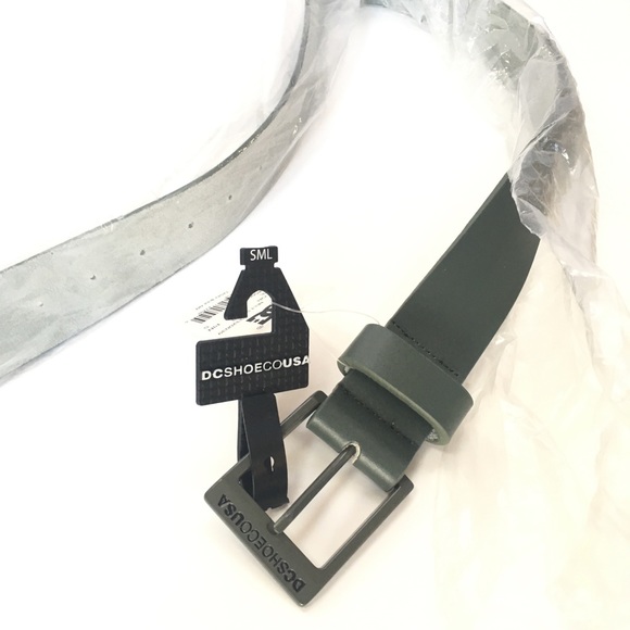 DC Other - NWT DC SHOES Army Green Wide leather Belt, S